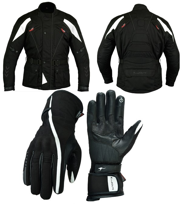 Pack de Invierno,chaqueta de cordura 3/4 y guantes de invierno impermeables