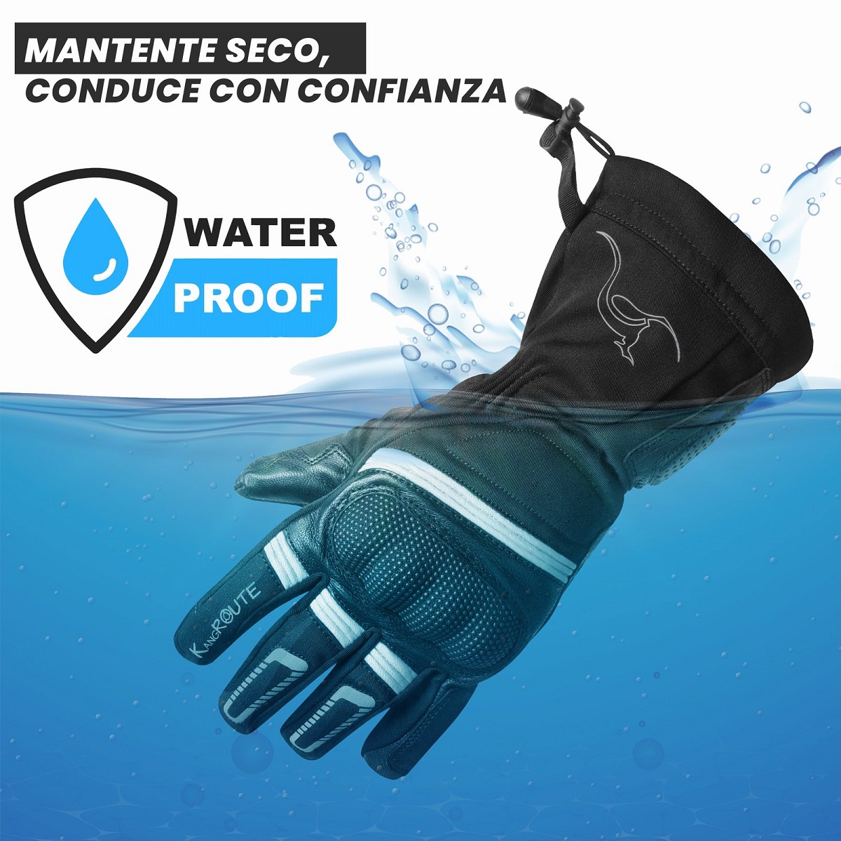 GUANTES DE MOTO INVERNALES DE PUÑO LARGO CON MEMBRANA IMPERMEABLE Y TÉRMICOS. GUANTES DE MOTO INVERNALES DE PUÑO LARGO CON MEMBRANA IMPERMEABLE Y TÉRMICOS.