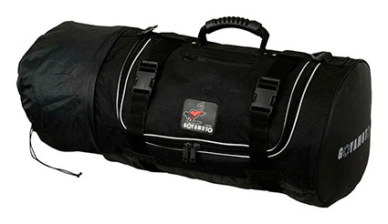 BOLSA TRASERA DE CORDURA CON FORMA CILINDRICA