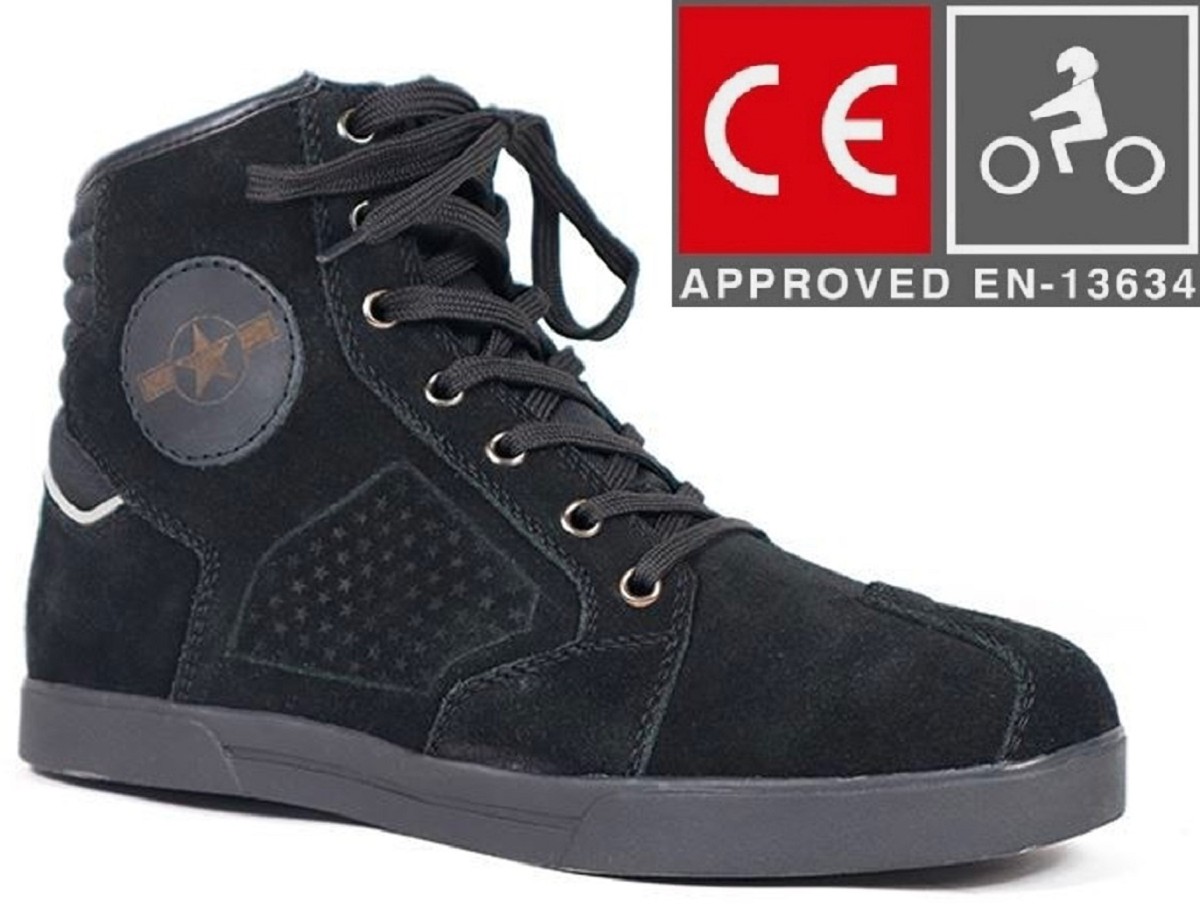 ZAPATILLAS MOTO EN PIEL, ESTILO STREETWEAR PARA MUJER PROTECCIONES Y HOMOLOGACIÓN CE - EPI