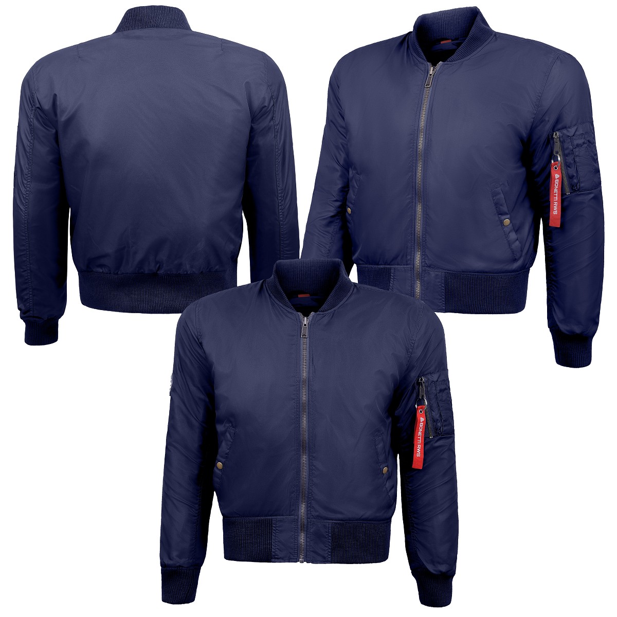 CAZADORA DE MOTO BOMBER EN 100% NAYLON UNISEX, IMPERMEABLE, TRANSPIRABLE Y TÉRMICO CON PROTECTORES C.E. EN 1621 NIVEL 2