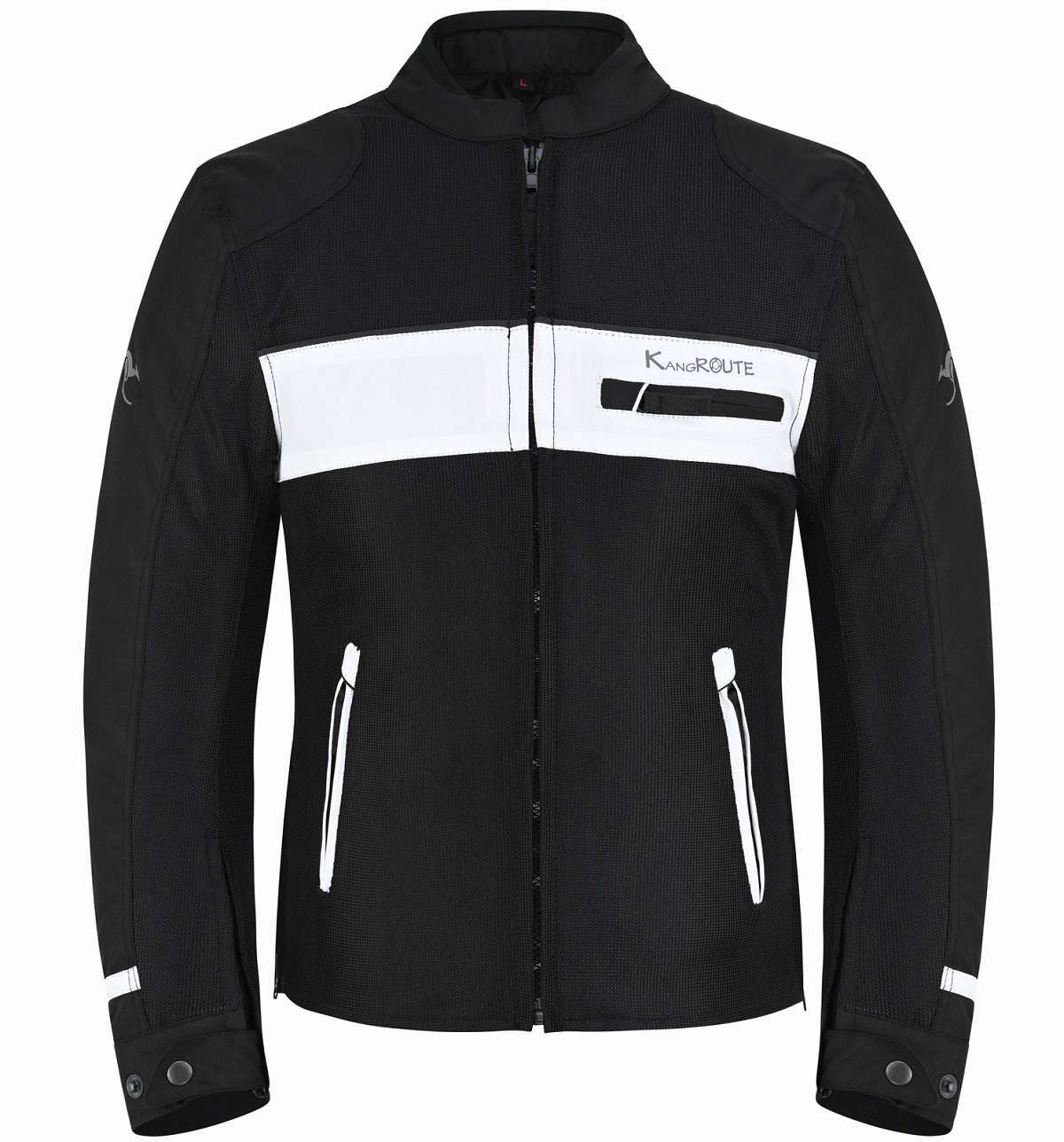 CHAQUETA DE MOTO PARA VERANO, PERFORADA, CON PROTECCIONES CE Y FORRO IMPERMEABLE DESMONTABLE. CERTIFICACI&Oacute;N CE CLASE AA.