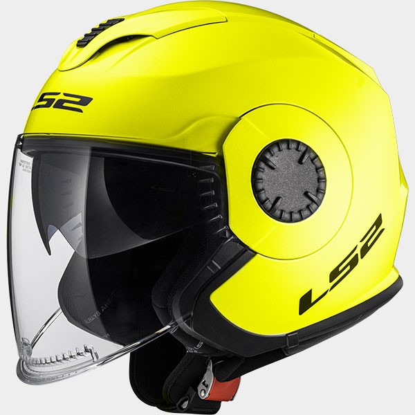 CASCO JET POLICARBONO LS2  - LS2 - OF570 VERSO SOLID H-V YELLOW