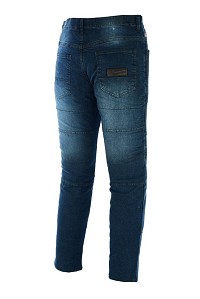 PANTALÓN VAQUERO UNISEX DE KEVLAR (TEJANO FLEXIBLE) CON PROTECCIONES C.E. Y ZONAS ELÁSTICAS