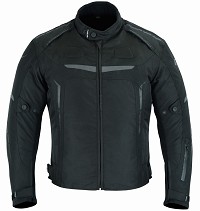 CAZADORA DE MOTO EN TEXTIL IMPERMEABLE 100% CON PROTECCIONES C.E. UNISEX