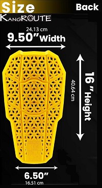 PROTECTOR DE ESPALDA FLEXIBLE Y TRANSPIRABLE DE GEL (NIVEL: 2  Homologadas por CE, EN1621-2)