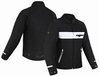 CHAQUETA DE MOTO PARA VERANO, PERFORADA, CON PROTECCIONES CE Y FORRO IMPERMEABLE DESMONTABLE. CERTIFICACIÓN CE CLASE AA.