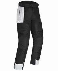PANTALÓN DE MOTO DE VERANO PARA MUJER, PERFORADO, CON PROTECCIONES CE Y FORRO IMPERMEABLE DESMONTABLE. PRENDA CERTIFICADA CE CLASE AA