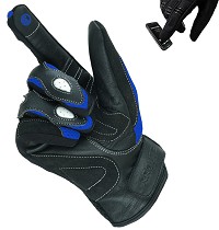 GUANTES DE VERANO PARA MOTORISTAS EN PIEL, MALLA Y FIBRA DE CARBONO