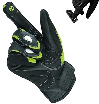 GUANTES DE VERANO PARA MOTORISTAS EN PIEL, MALLA Y FIBRA DE CARBONO